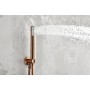 MONZA BUILT-IN SHOWER KIT WITH DIVERTER WITH BRUSHED ROSE GOLD SOFFIONE AND HAND SHOWER