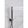 MONZA BUILT-IN SHOWER KIT WITH THERMOSTATIC DIVERTER WITH SOFFIONE AND BLACK GUN METAL HANDSHOWER