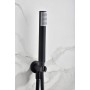 MONZA KIT DOCCIA A INCASSO CON DEVIATORE TERMOSTATICO CON SOFFIONE E DOCCETTA NEGRO MATE