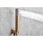 MONZA BUILT-IN SHOWER KIT WITH THERMOSTATIC DIVERTER WITH BRUSHED GOLD SHOWERHEAD AND HAND SHOWER