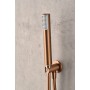 MONZA BUILT-IN SHOWER KIT WITH THERMOSTATIC DIVERTER WITH SHOWERHEAD AND HAND SHOWER IN BRUSHED ROSE GOLD