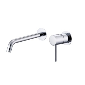 MONZA WALL-MOUNTED SINGLE-LEVER BASIN MIXER WITH BUILT-IN PART CHROME
