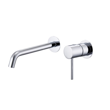 MONZA WALL-MOUNTED SINGLE-LEVER BASIN MIXER WITH BUILT-IN PART CHROME