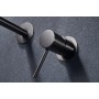 MONZA WALL-MOUNTED SINGLE-LEVER BASIN MIXER WITH CONCEALED PART BLACK GUN METAL