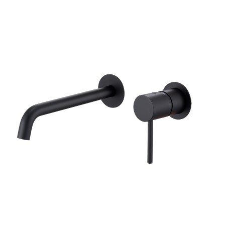 MONZA WALL-MOUNTED SINGLE-LEVER BASIN MIXER WITH CONCEALED PART BLACK MATT