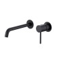 MONZA WALL-MOUNTED SINGLE-LEVER BASIN MIXER WITH CONCEALED PART BLACK MATT