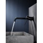 MONZA MONOCOMANDO LAVABO A MURO C/PARTE INCASSO NEGRO MATE
