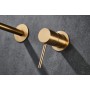 MONZA WALL-MOUNTED SINGLE-LEVER BASIN MIXER WITH BUILT-IN PART BRUSHED GOLD