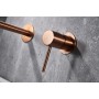 MONZA MONOCOMANDO LAVABO A MURO C/PARTE INCASSO ORO ROSA SPAZZOLATO