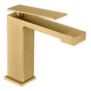 PISA SINGLE-LEVER BASIN MIXER WITHOUT DRAIN BRUSHED GOLD