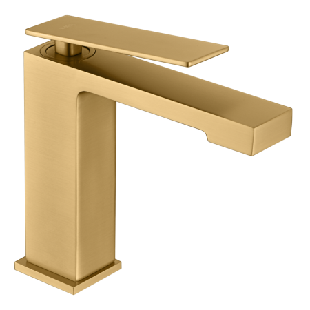 PISA SINGLE-LEVER BASIN MIXER WITHOUT DRAIN BRUSHED GOLD