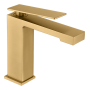 PISA MONOCOMANDO LAVABO SENZA SCARICO ORO SPAZZOLATO