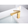 PISA MONOCOMANDO LAVABO SENZA SCARICO ORO SPAZZOLATO