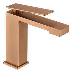 PISA SINGLE-LEVER BASIN MIXER WITHOUT DRAIN BRUSHED ROSE GOLD
