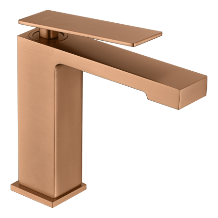 PISA SINGLE-LEVER BASIN MIXER WITHOUT DRAIN BRUSHED ROSE GOLD