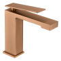 PISA SINGLE-LEVER BASIN MIXER WITHOUT DRAIN BRUSHED ROSE GOLD