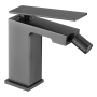 PISA SINGLE-LEVER BIDET MIXER WITHOUT DRAIN BLACK GUN METAL