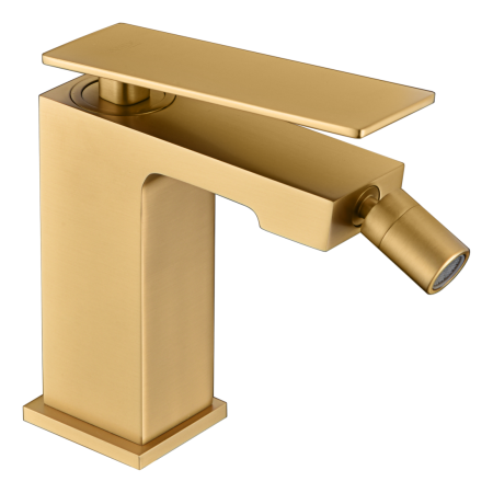 PISA SINGLE-LEVER BIDET MIXER WITHOUT DRAIN BRUSHED GOLD