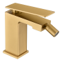 PISA SINGLE-LEVER BIDET MIXER WITHOUT DRAIN BRUSHED GOLD