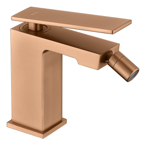PISA SINGLE-LEVER BIDET MIXER WITHOUT DRAIN BRUSHED ROSE GOLD