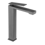 PISA MISCELATORE LAVABO ALTO MONOCOMANDO SENZA SCARICO BLACK GUN METAL