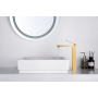 PISA HIGH SINGLE-LEVER BASIN MIXER WITHOUT DRAIN BRUSHED GOLD
