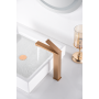 PISA HIGH SINGLE-LEVER BASIN MIXER WITHOUT DRAIN BRUSHED ROSE GOLD