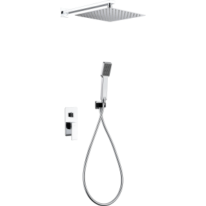 PISA SINGLE-LEVER MECHANICAL SHOWER KIT WITH DIVERTER + SHOWERHEAD AND HAND SHOWER