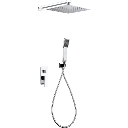 PISA SINGLE-LEVER MECHANICAL SHOWER KIT WITH DIVERTER + SHOWERHEAD AND HAND SHOWER