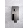 PISA SINGLE-LEVER MECHANICAL SHOWER KIT WITH DIVERTER + SHOWER HEAD AND BLACK GUN METAL HAND SHOWER
