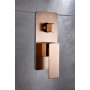 PISA MECHANICAL SINGLE-LEVER SHOWER KIT WITH DIVERTER + BRUSHED ROSE GOLD SHOWER HEAD AND HAND SHOWER