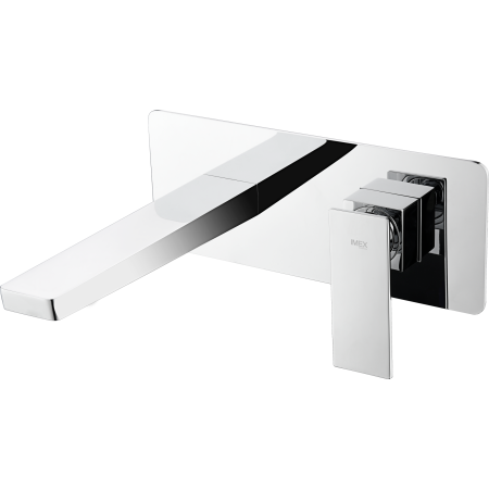 PISA WALL-MOUNTED BASIN MIXER WITH CONCEALED PART