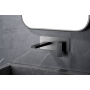 PISA MISCELATORE LAVABO A MURO CON PARTE AD INCASSO BLACK GUN METAL