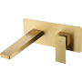 PISA WALL-MOUNTED BASIN MIXER WITH CONCEALED PART IN BRUSHED GOLD