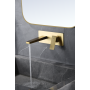 PISA WALL-MOUNTED BASIN MIXER WITH CONCEALED PART IN BRUSHED GOLD