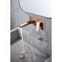 PISA WALL-MOUNTED BASIN MIXER WITH CONCEALED PART IN BRUSHED ROSE GOLD