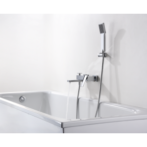 PISA EXTERNAL BATHTUB MIXER WITH SUPPORT AND HANDSHOWER