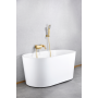 PISA EXTERNAL BATHTUB MIXER WITH BRACKET AND BRUSHED GOLD HAND SHOWER