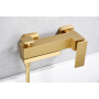 PISA EXTERNAL BATHTUB MIXER WITH BRACKET AND BRUSHED GOLD HAND SHOWER