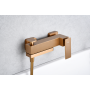 PISA EXTERNAL BATHTUB MIXER WITH SUPPORT AND BRUSHED ROSE GOLD HANDSHOWER