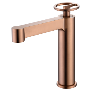 OLIMPO MISCELATORE LAVABO SENZA SCARICO ORO ROSA SPAZZOLATO