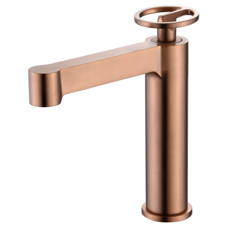 OLIMPO MISCELATORE LAVABO SENZA SCARICO ORO ROSA SPAZZOLATO