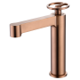 OLIMPO MISCELATORE LAVABO SENZA SCARICO ORO ROSA SPAZZOLATO