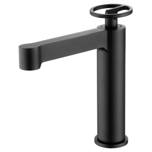 OLIMPO BLACK MATTE BASIN MIXER WITHOUT DRAIN