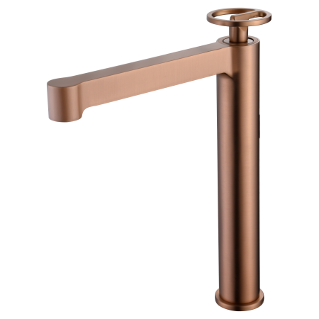 OLIMPO HIGH BASIN MIXER WITHOUT DRAIN BRUSHED ROSE GOLD