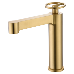 OLIMPO MISCELATORE LAVABO ALTO SENZA SCARICO ORO SPAZZOLATO