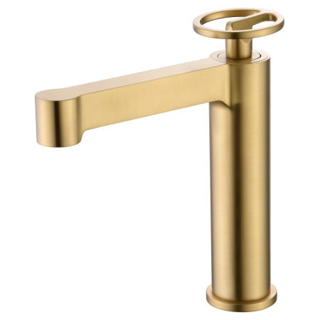 OLIMPO HIGH BASIN MIXER WITHOUT DRAIN BRUSHED GOLD