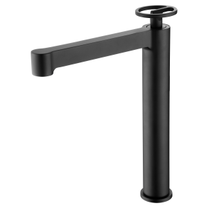 OLIMPO HIGH BASIN MIXER WITHOUT DRAIN BLACK MATT