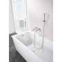OLIMPO CHROME EXTERNAL BATHTUB MIXER WITH SHOWER KIT