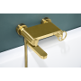 OLIMPO EXTERNAL BATHTUB MIXER BRUSHED GOLD WITH SHOWER KIT